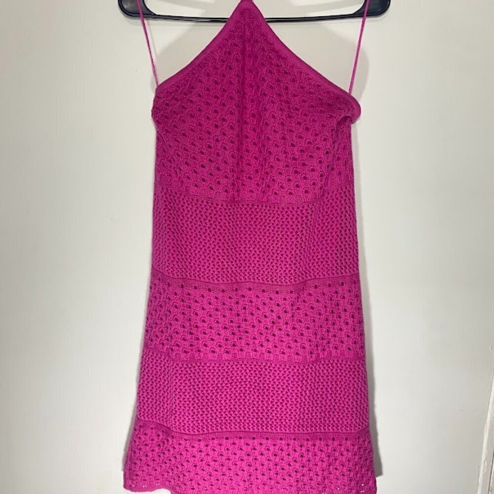 Old Navy Halter Crochet Mini Dress